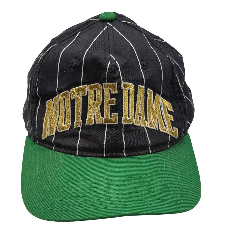 Vintage Starter Notre Dame Fighting Irish Pinstripe Baseball Cap Hat Snapback